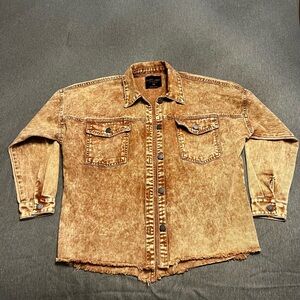 Distressed Brown/Rust Denim Jacket